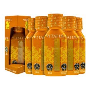 Vitafer L Gold para hombres y mujeres, paquete de 6 Vitachito de 20 ml